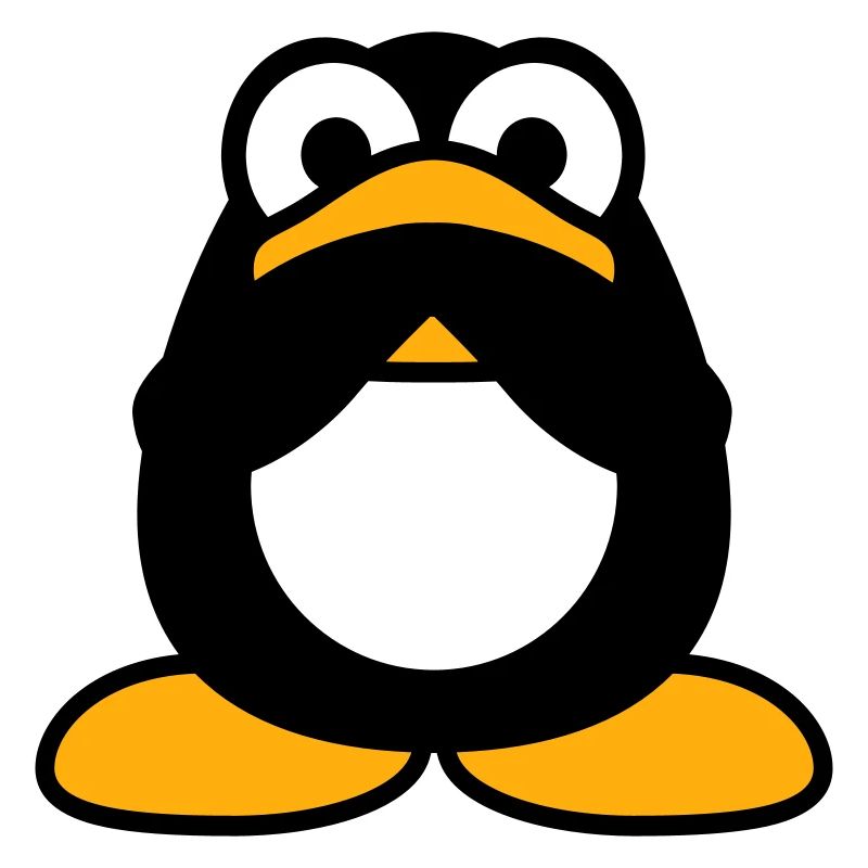 Pingouin Rien parlant Mains silencieuses Couvrant la bouche