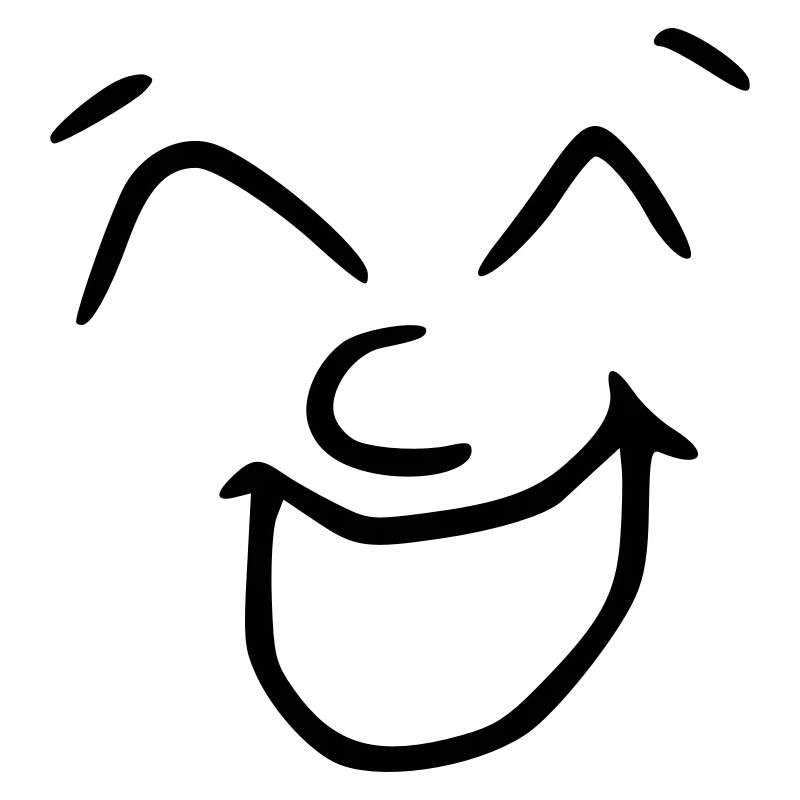 Emoji lachen Skizze schwarz