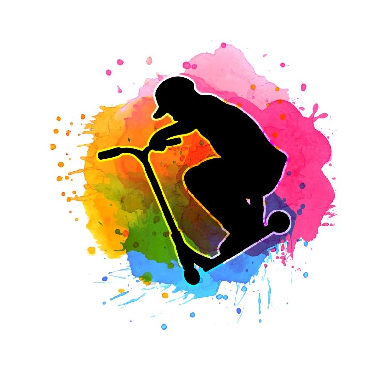 Coloré aquarelle stuntscooters scooters stunt
