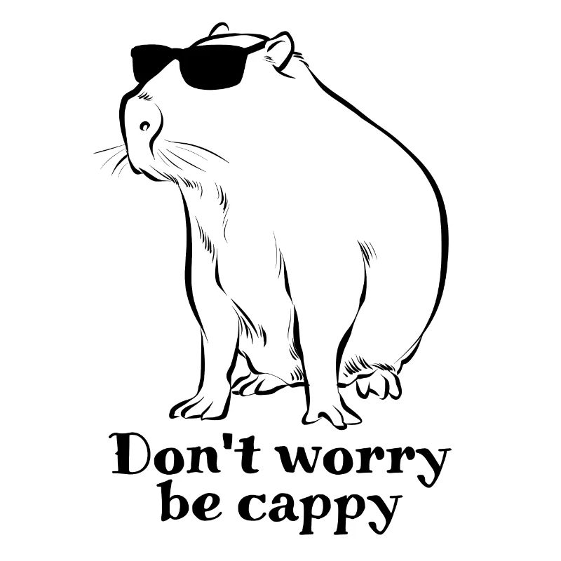 Don't worry be cappy - Capybara sketch