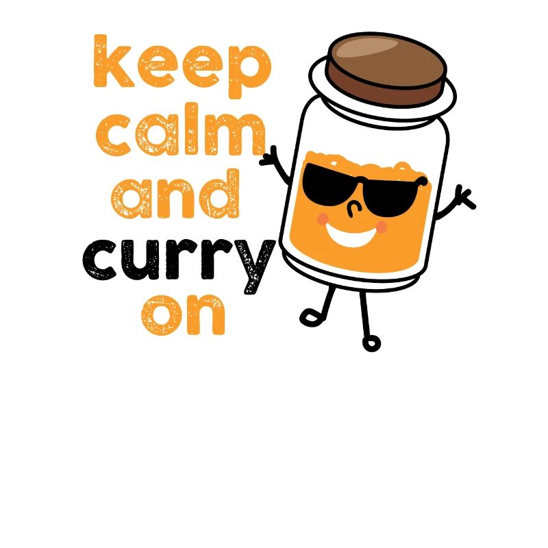 Keep Calm And Curry On Herb Pun