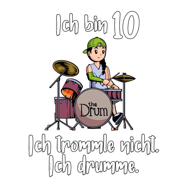 Ich bin 10 - Mädchen Schlagzeuger