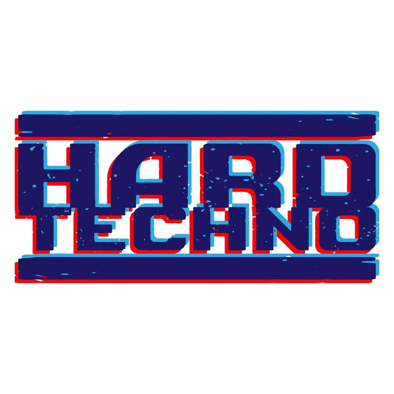 Hard Techno Blue Glitch Hard Dark Acid Techno