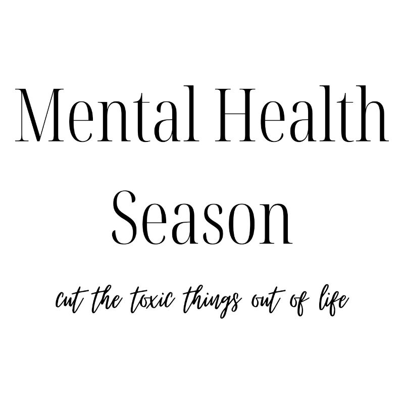 Slogan noir de la saison de la santé mentale sur le devant