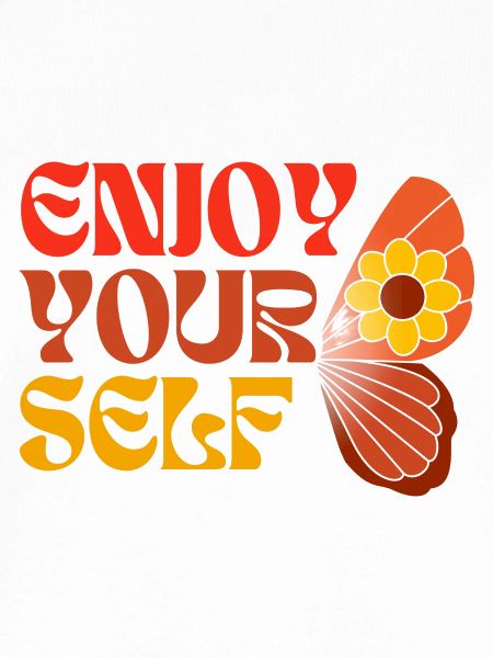 Enjoy Yourself 70ies Style Hippie Schmetterling