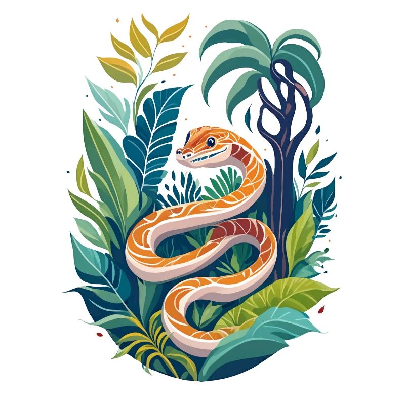Serpent dans la jungle