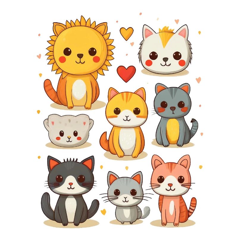 Illustration de chats mignons