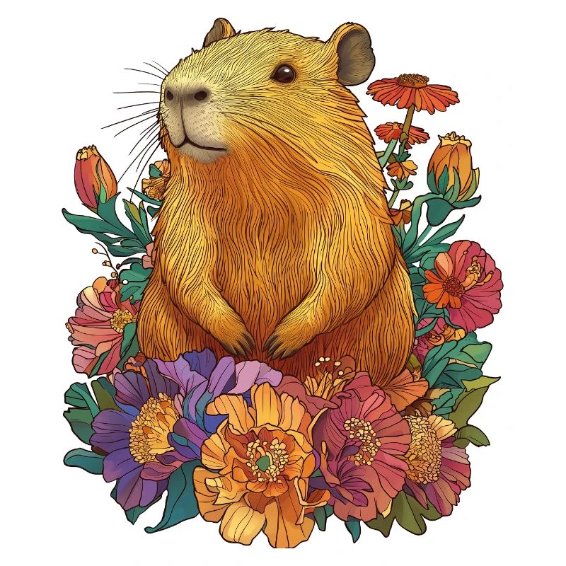 Capybara Blumen