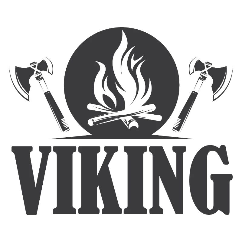 viking wikinger Symbol Axt Symbol Feuer Grafik