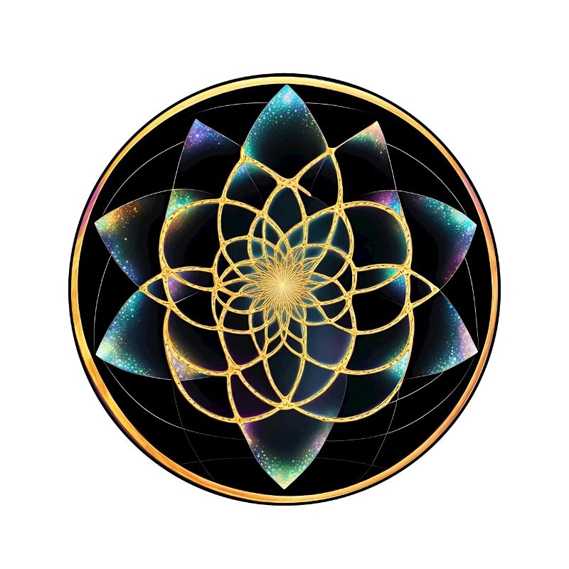 Goldenes Mandala Geometrie