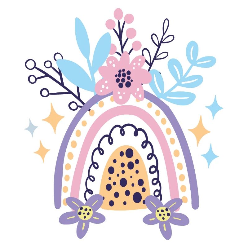 Pastel Rainbow Bloom