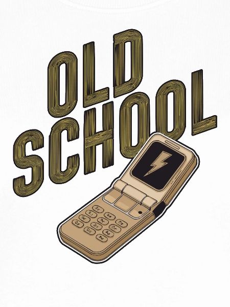 Altmodisches Retro-Klapphandy