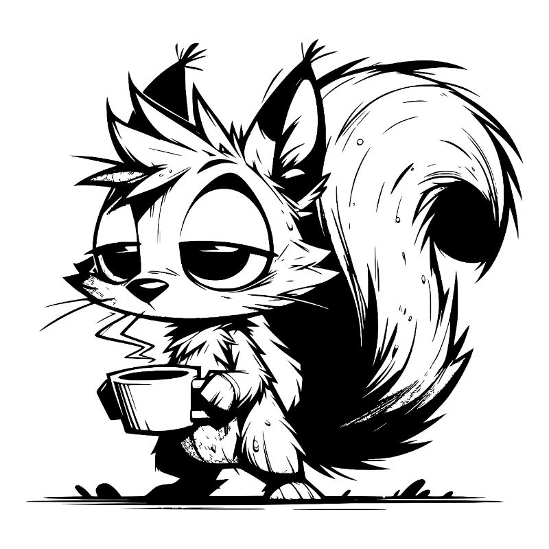 Bitte nicht stören – Eichhörnchen Kaffeezeit