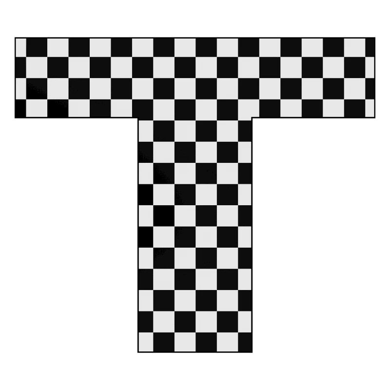 Checkerboard T Buchstabe