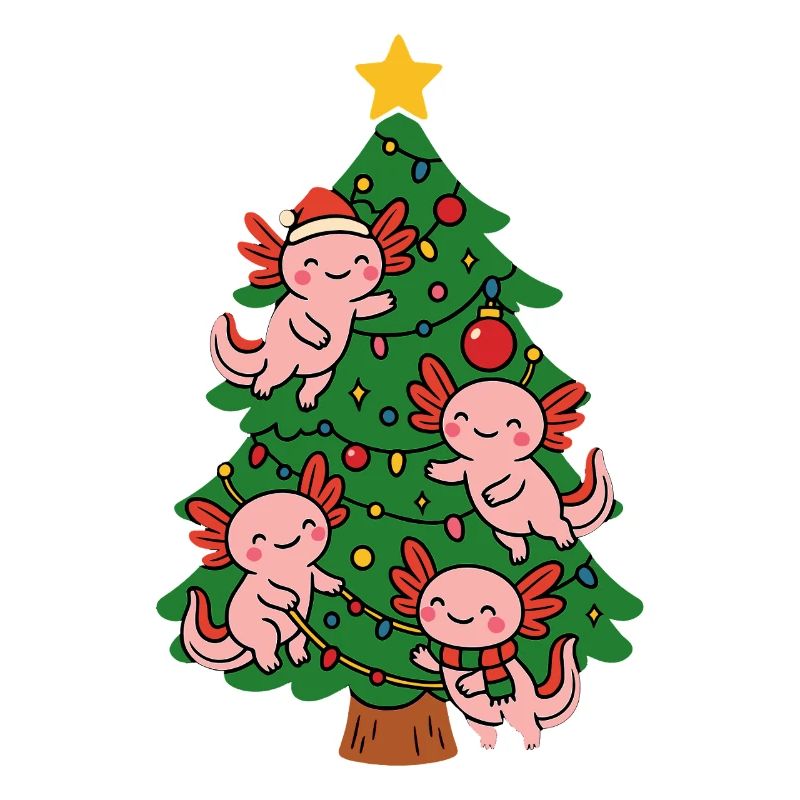 Axolotl schmücken Weihnachtsbaum