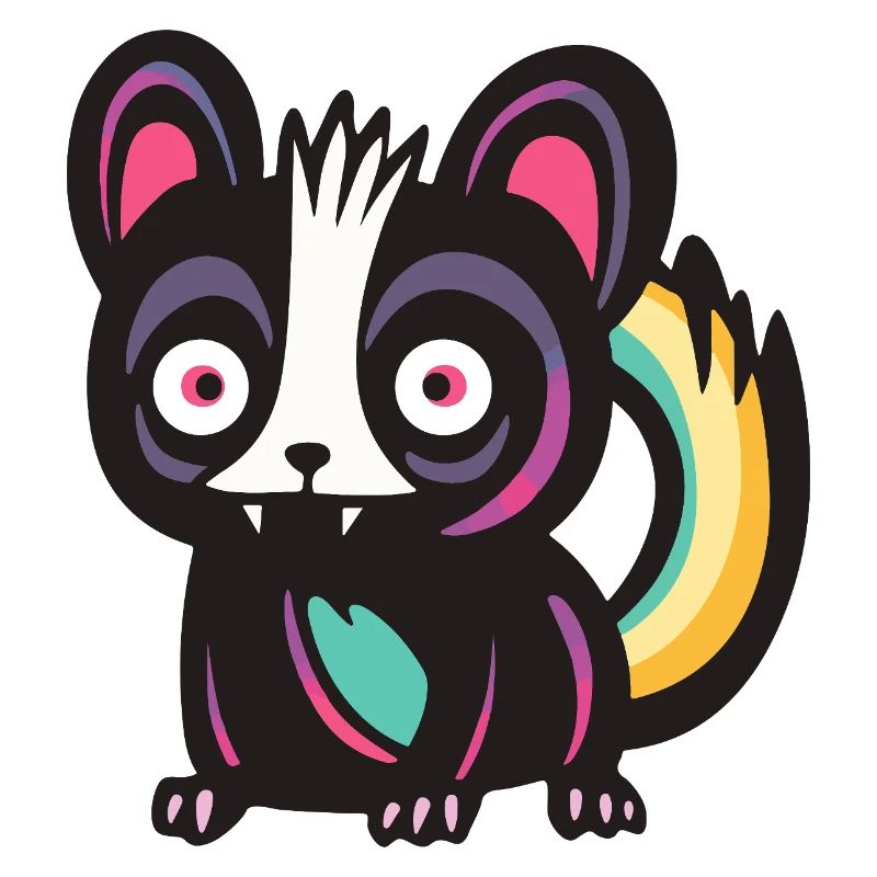 Skunk Halloween Comic Funny