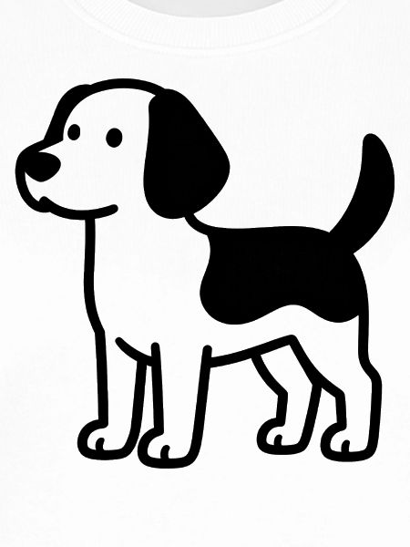 Hundesilhouette Linienstil