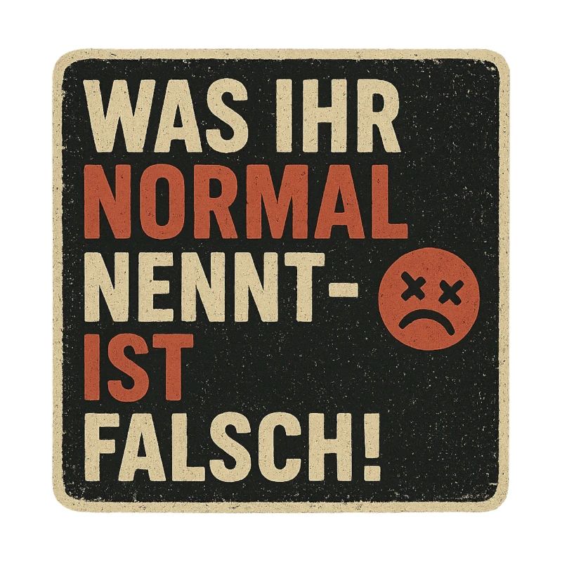 What you call normal is wrong