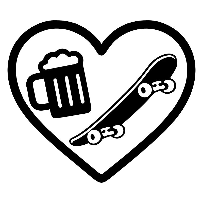Heart Skateboard Bier