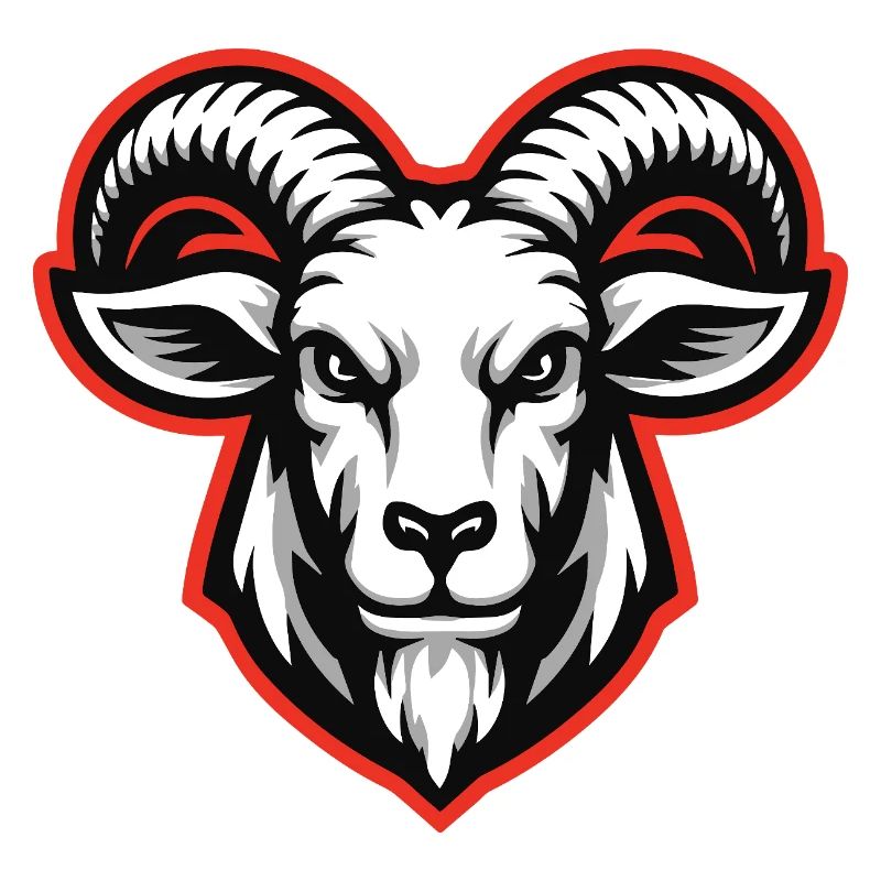 Kräftiges Ziegenkopf-Emblem