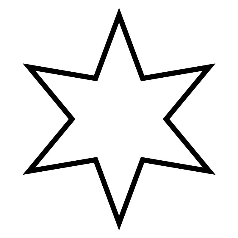 Stern mit sechs Zacken - sechszackiger Stern