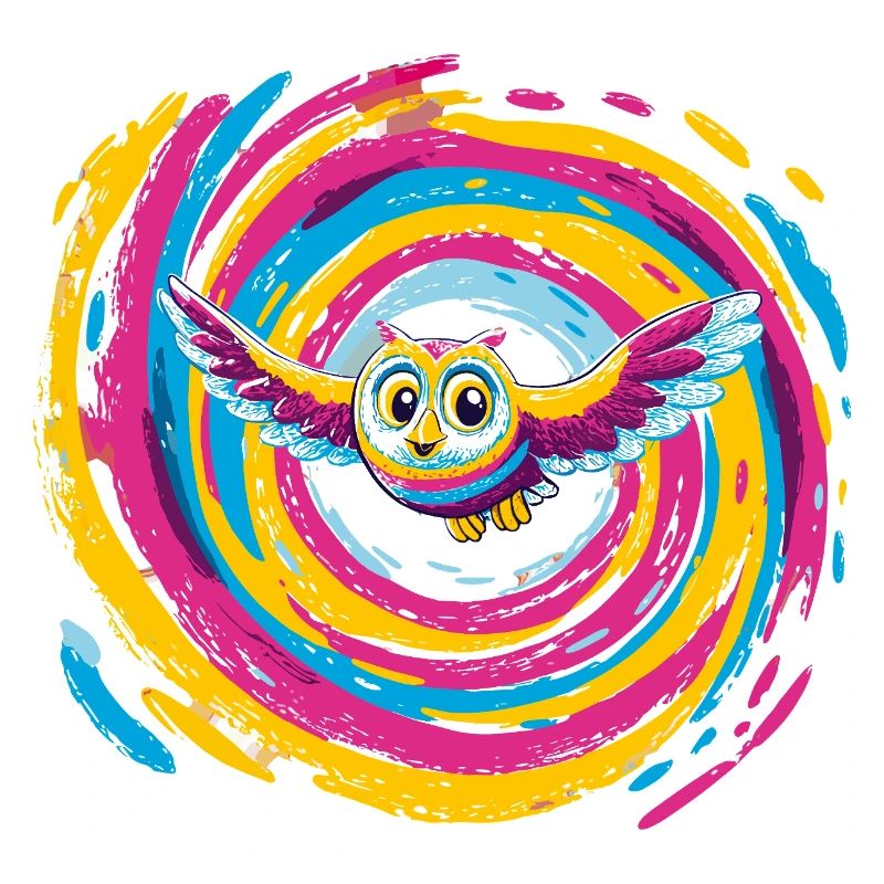 Bunte Eulenspirale