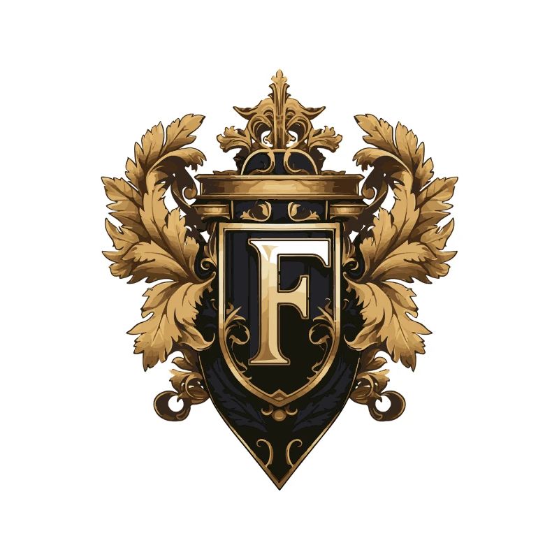 F Letter Name Crown