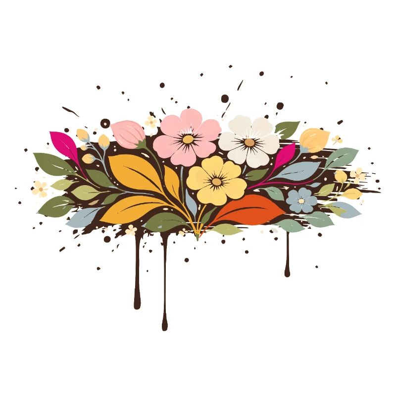 Illustration de fleurs graffiti florales
