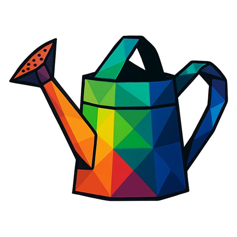 Low-Poly-Geometric Design Gießkanne