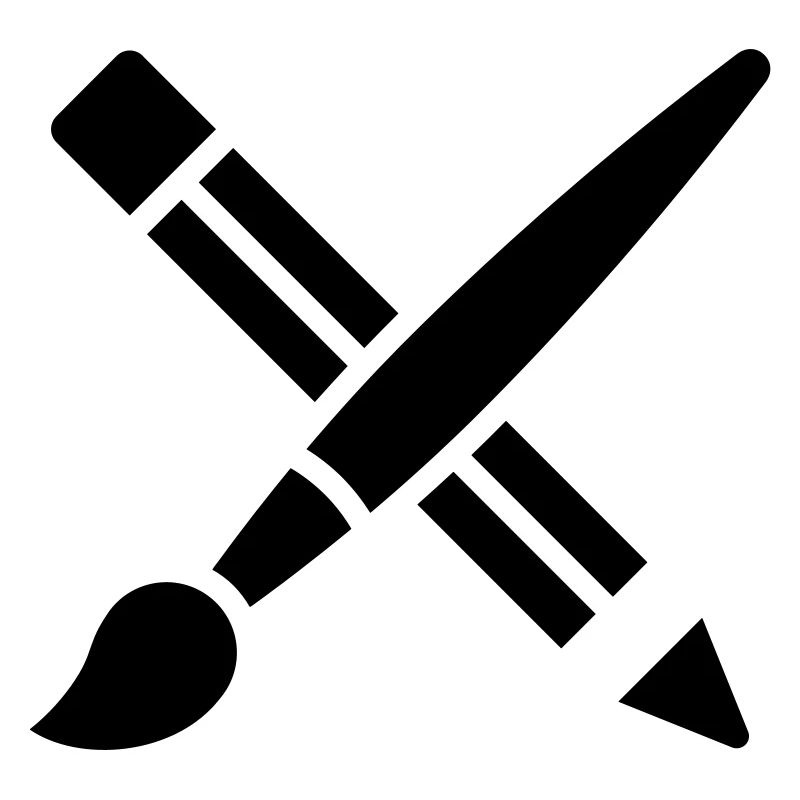 Pinsel, Bleistift, Basteln, Kunst Symbol