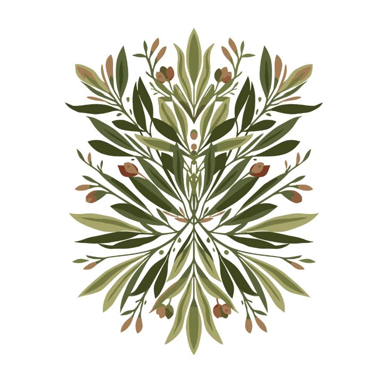 Blätter Mandala Grün