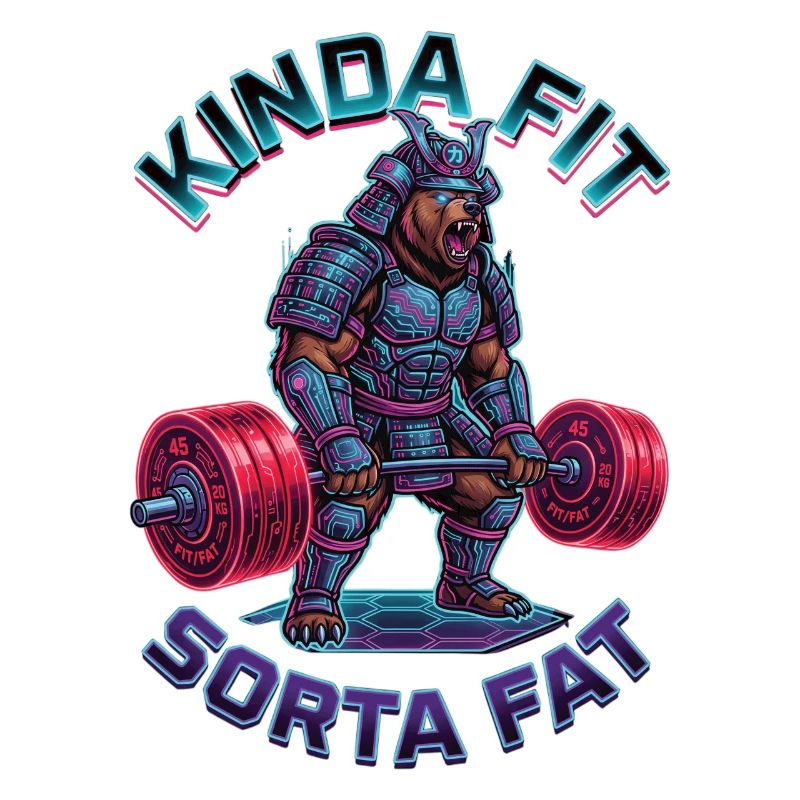Kinda Fit Sorta Fat Bear Weightlifting