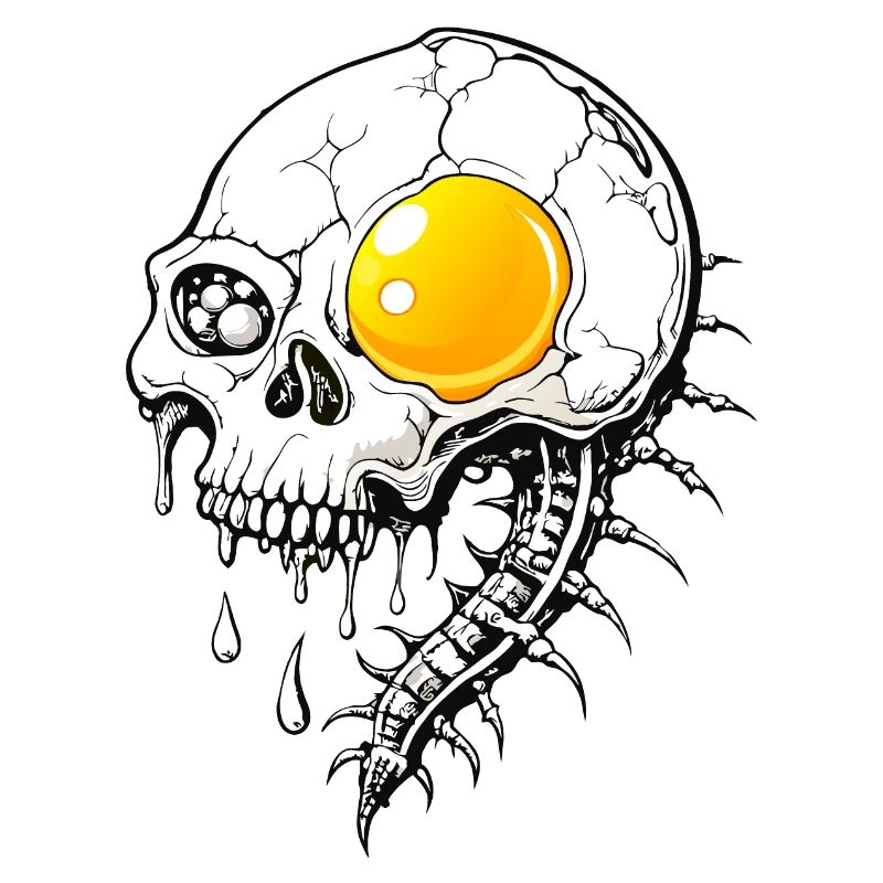 Fried Egg Skull // Skull Egg Fried FS0071
