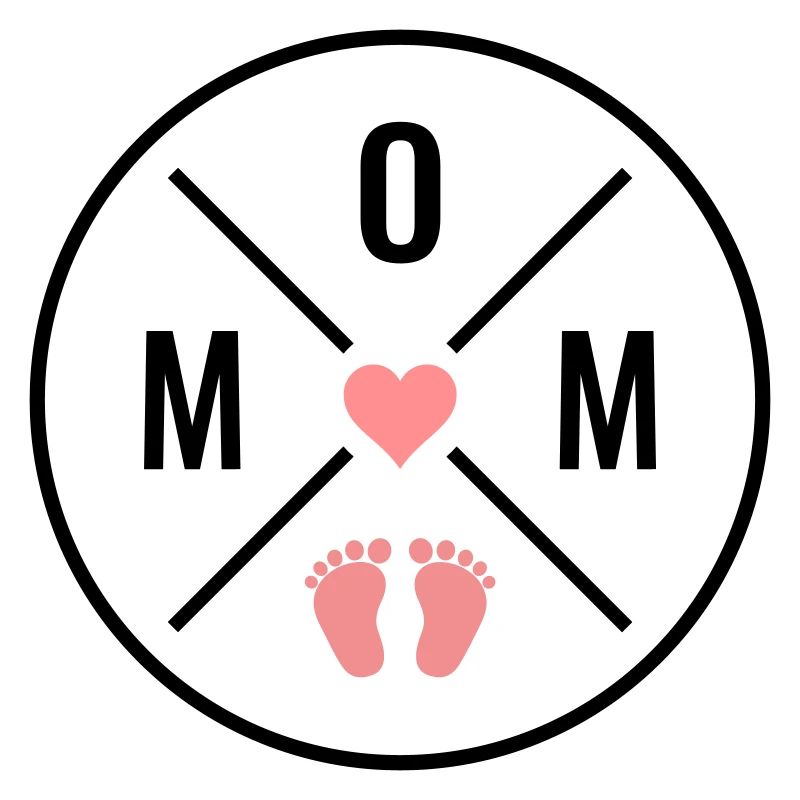 MOM Herz Baby Babyfüße Mutter Liebe Muttertag Mama