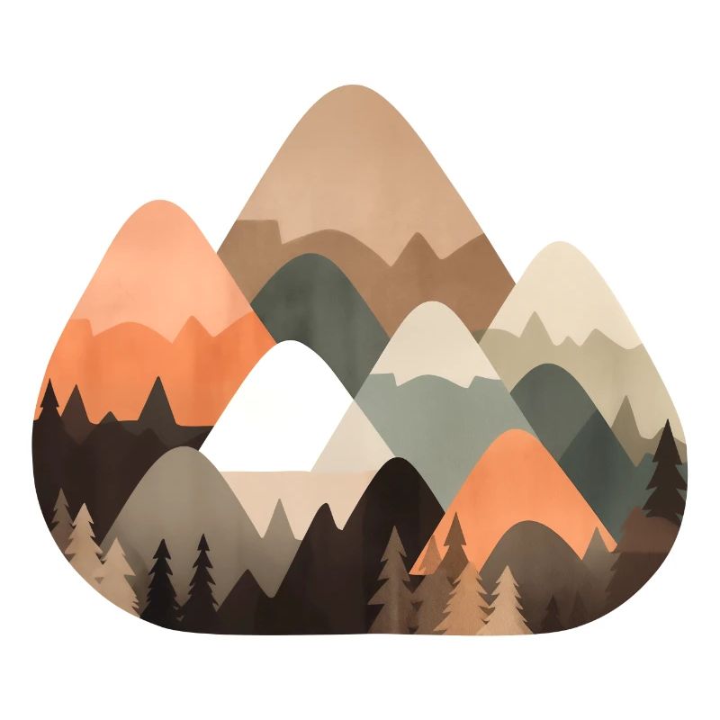 Berge und Wald
