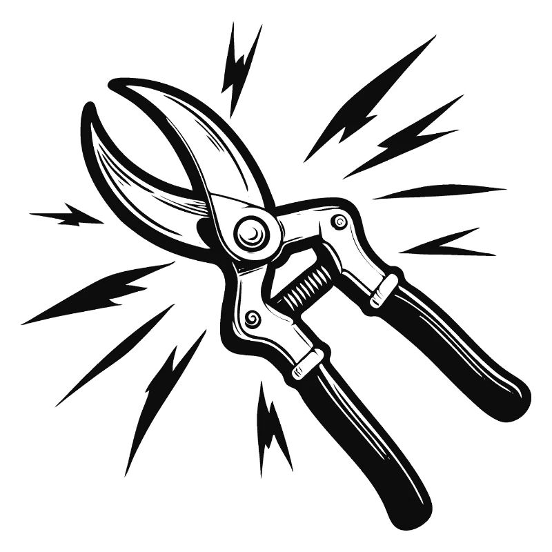 Conception de ciseaux de jardin cool pour le jardinier