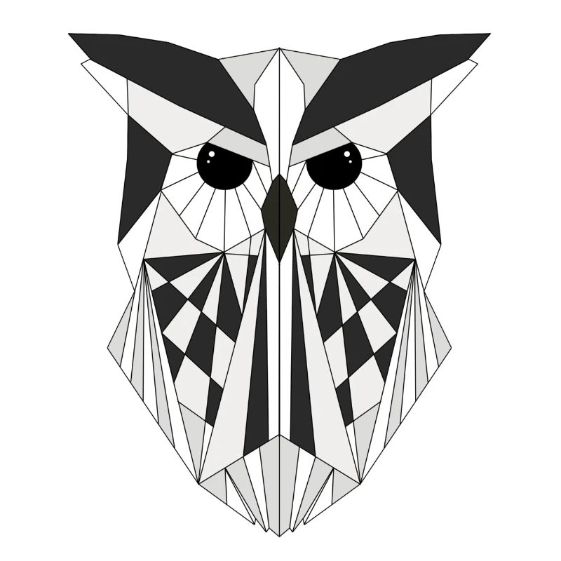 White owl geometric