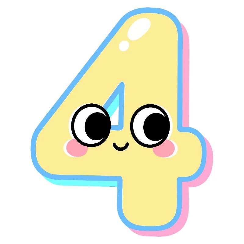 Vier Kawaii lächeln