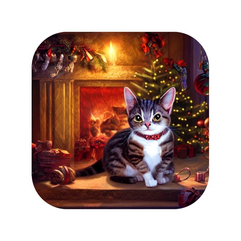 Motif de Noël chat mignon