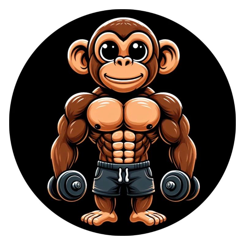 Affe Chimpanse Bodybuilder Training