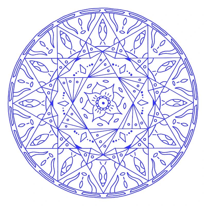 Alien imagination blue - Mandala made with Love