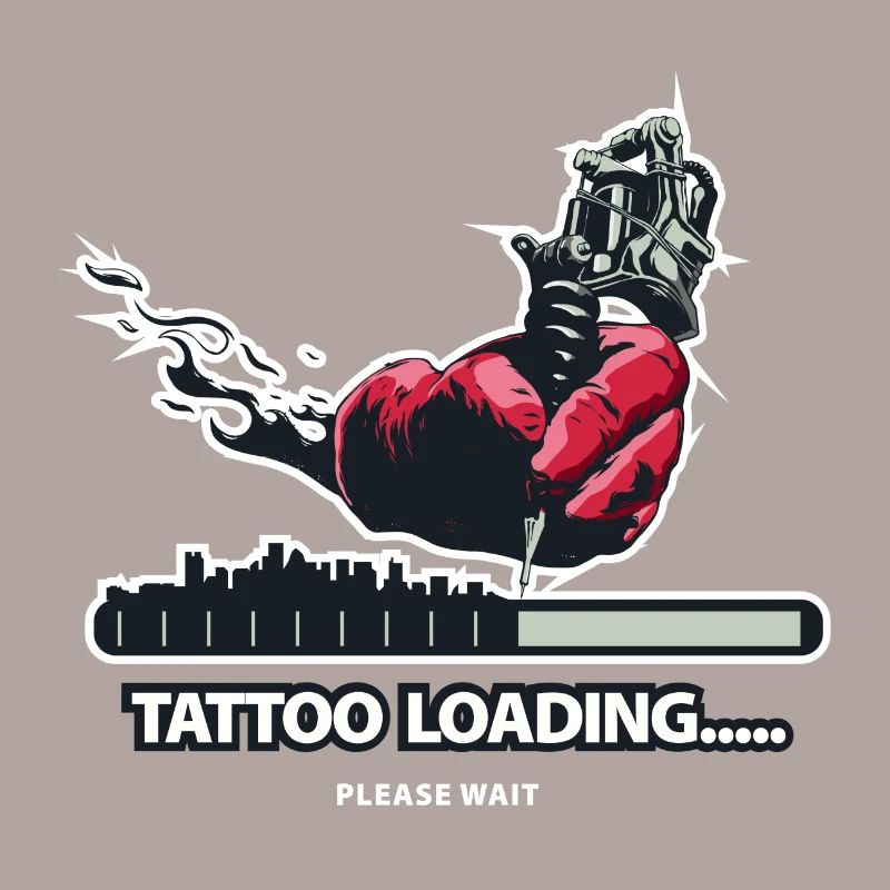 Tattoo Loading .. Hand tattoo machine tattooed ink