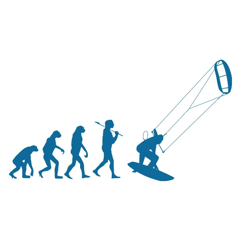 Kitesurfer Evolution Kitesurfing Wind Water Sport