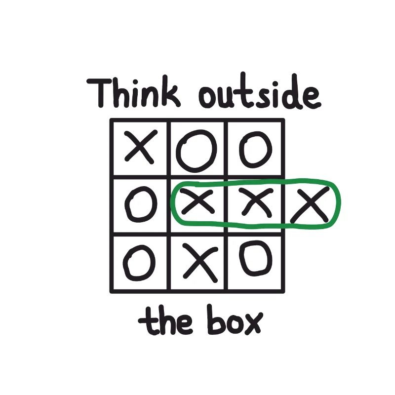 Think outside the box TIC TAC TOE