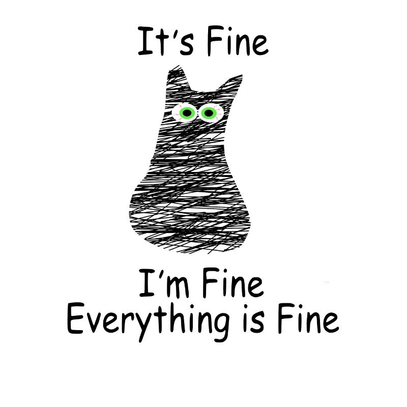 Katze lustiger Spruch Geschenk