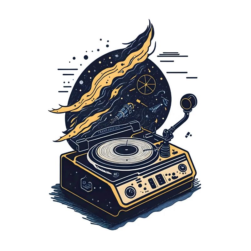 Galactic Vinyl Record Player