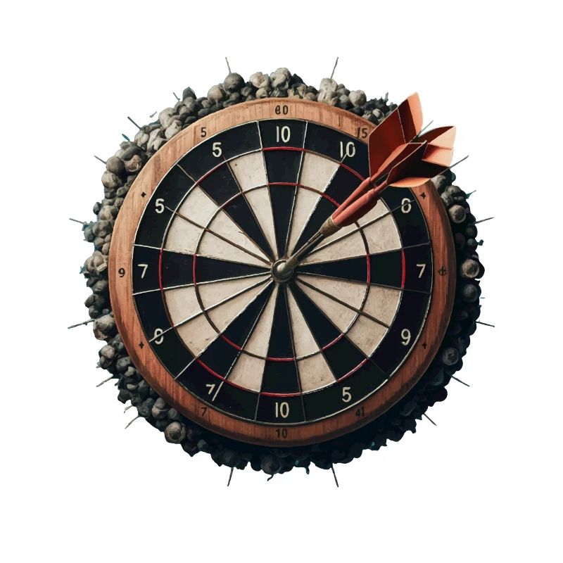 JEU DE FLÉCHETTES AVEC FLÉCHETTES DEDANS