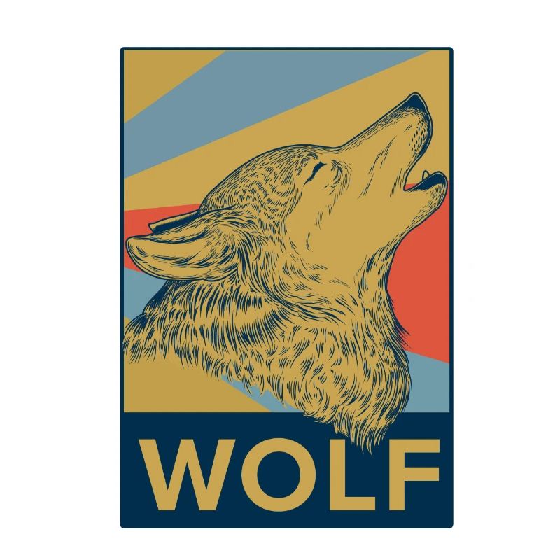 Wolf Schaf Geschenk Tier Raubtier bunt Werwolf