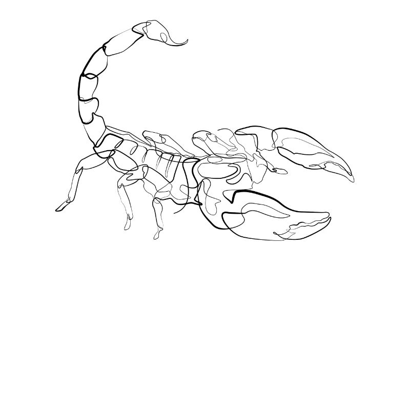 Scorpio - one line drawing