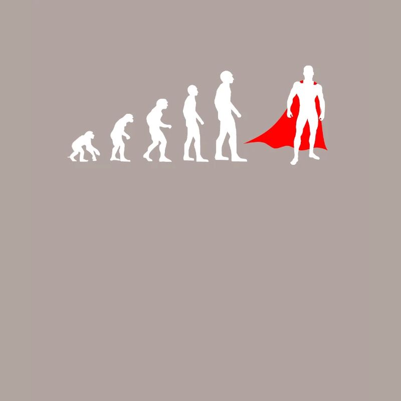 Evolution des Menschen Superheld witzig
